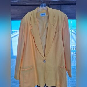 Mango Mustard Worthington Plus Size Blazer, Size 24